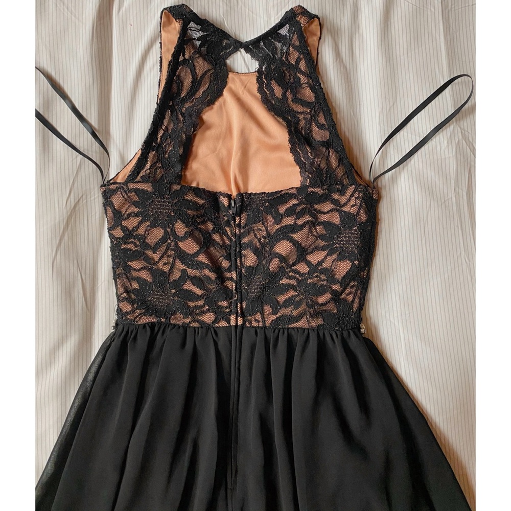 Formal black lace dress